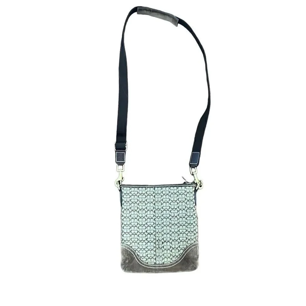 ￼ Coach, Crossbody mini bag with suede bottom